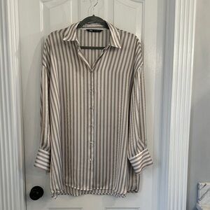 Zara Striped Button Down Shirt